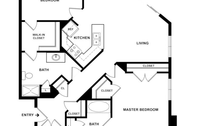 2 beds, 2 baths, 1,187 sqft, $1,934