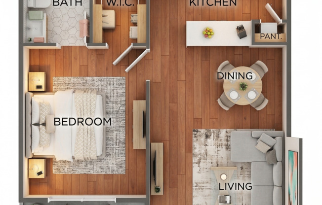 1 bed, 1 bath, 643 sqft, $695, Unit 172