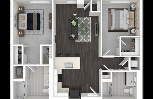 2 beds, 2 baths, 1,052 sqft, $3,999
