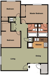 3 beds, 2 baths, $2,425