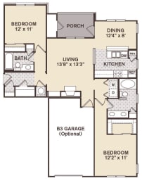 2 beds, 2 baths, 1,152 sqft, $1,803