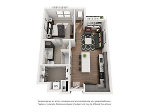 1 bed, 1 bath, 724 sqft, $1,930