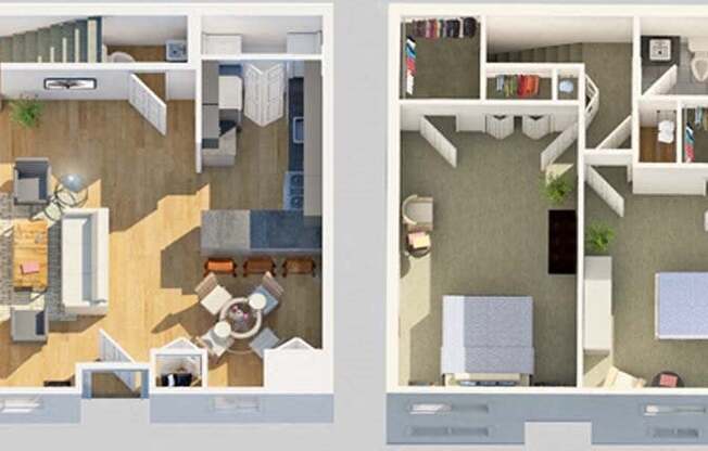 2 beds, 1,104 sqft, $2,540