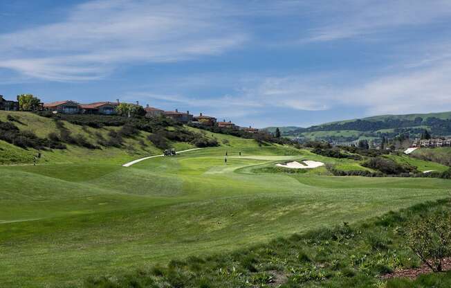 a view of the 8th green at the links kennedy bay  at Falcon Bridge at Gale Ranch, San Ramon, 94582