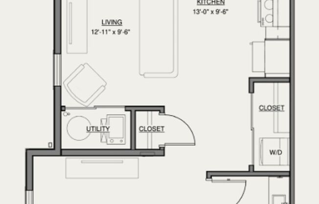 Studio, 1 bath, 637 sqft, $1,395, Unit 1432