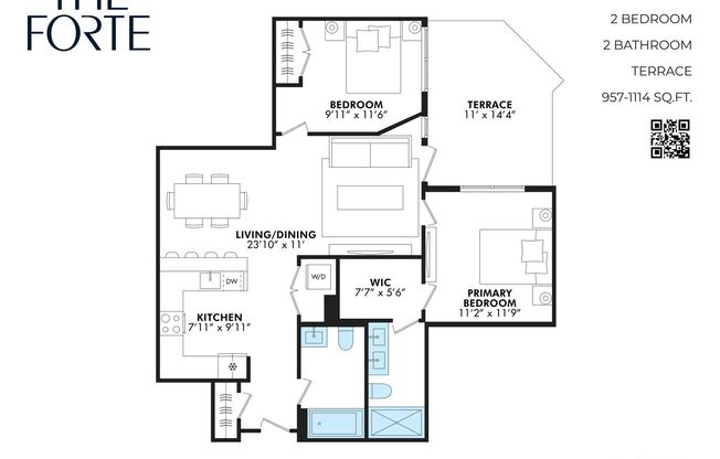 2 beds, 2 baths, 1,073 sqft, $4,499, Unit APT. 315