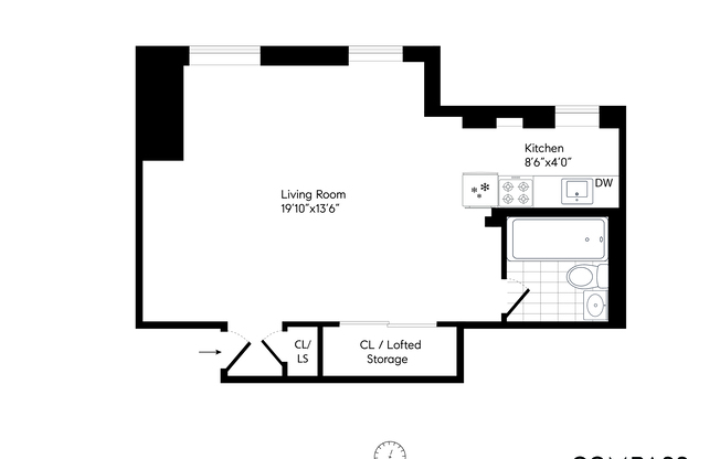 Studio, 1 bath, $3,600, Unit 55