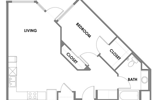 1 bed, 1 bath, 735 sqft, $2,700