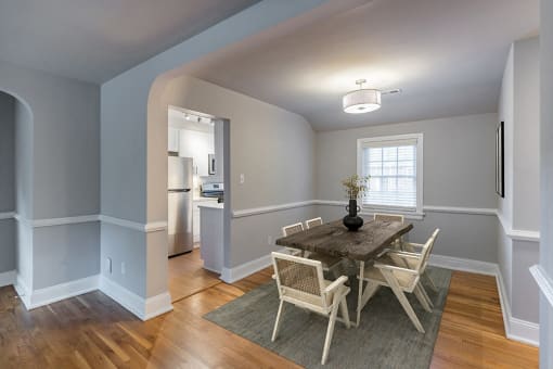 Virtually staged Cary dining room