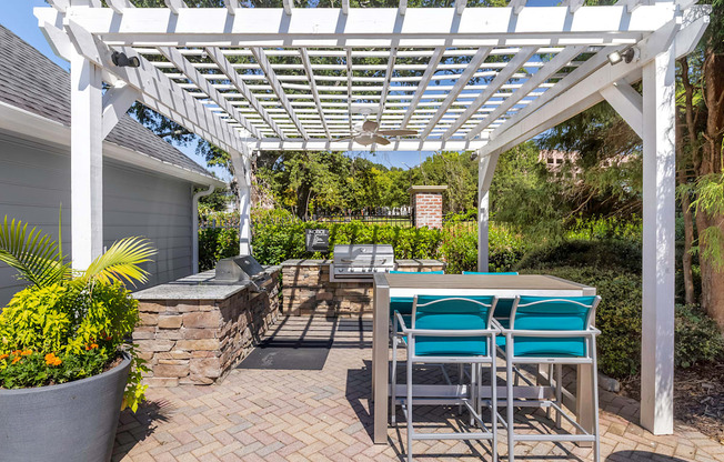 Picnic area with BBQ grills - Evergreen Lenox Park