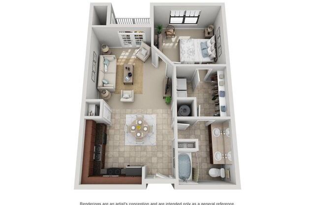 1 bed, 1 bath, 735 sqft, $1,576