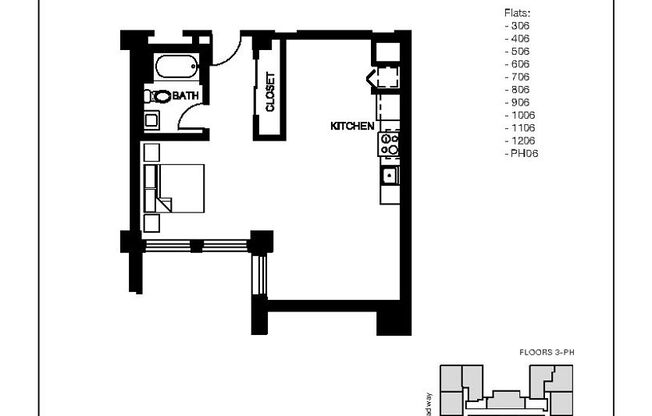 1 bed, 1 bath, 670 sqft, $2,200, Unit BEI-1206