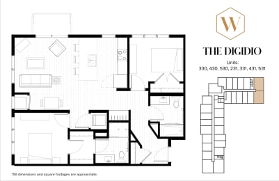 2 beds, 2 baths, 995 sqft, $2,006