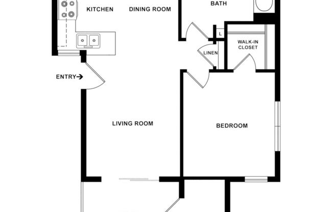 1 bed, 1 bath, 583 sqft, $993