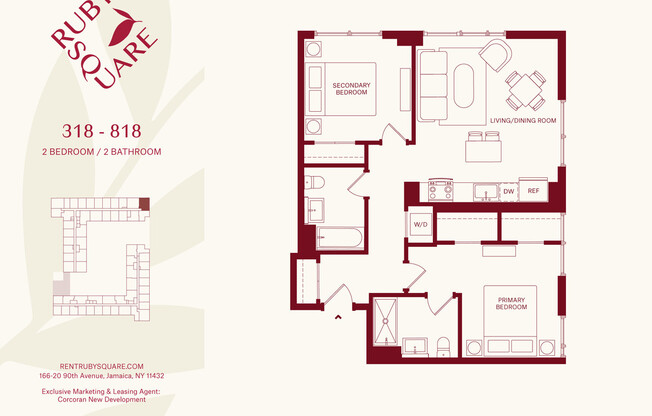 2 beds, 2 baths, $3,750, Unit 818