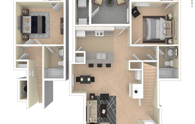 2 beds, 2 baths, 1,055 sqft, $3,382