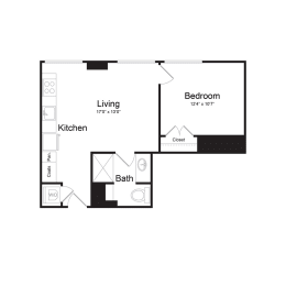 1 bed, 1 bath, 580 sqft, $1,589