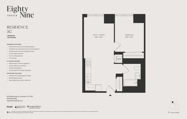 1 bed, 1 bath, $4,750, Unit 3C