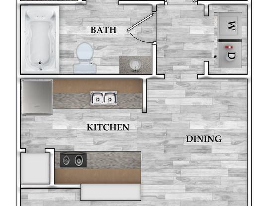 1 bed, 1 bath, 682 sqft, $727, Unit 2704
