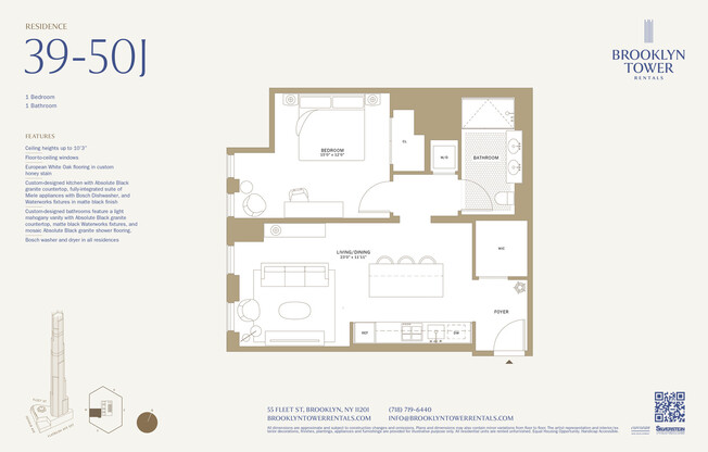1 bed, 1 bath, $6,048, Unit 42J
