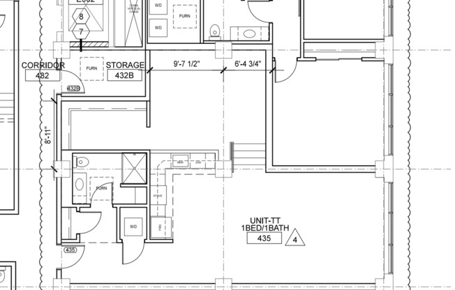 1 bed, 1 bath, 1,020 sqft, $2,385, Unit 435