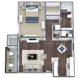 1 bed, 1 bath, 735 sqft, $1,597