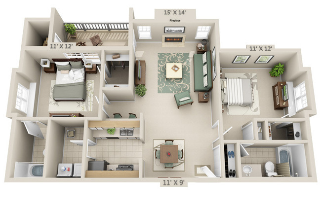 2 beds, 2 baths, 952 sqft, $1,595, Unit #1210