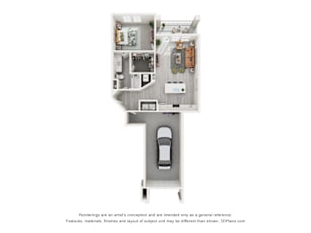 1 bed, 1 bath, 862 sqft, $1,643