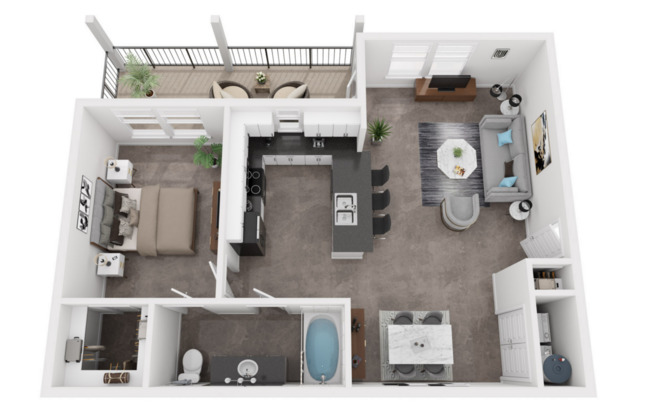 1 bed, 1 bath, 804 sqft, $1,287