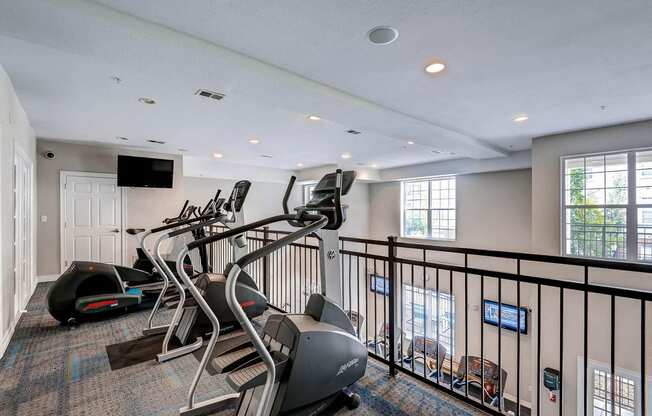 the gym at the preserve apartments