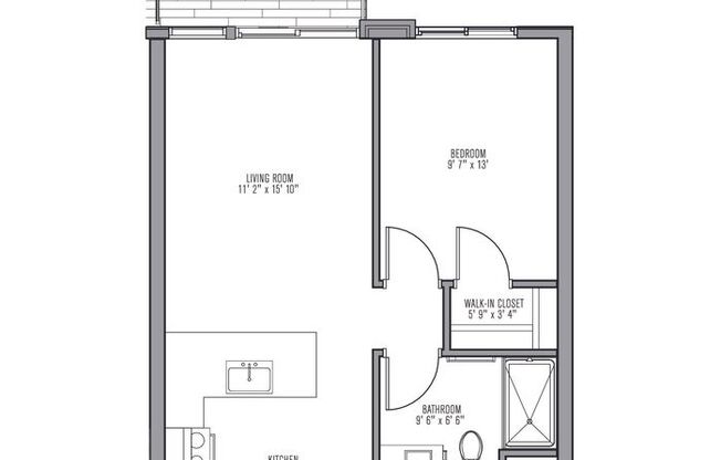 1 bed, 1 bath, 670 sqft, $1,525, Unit 115
