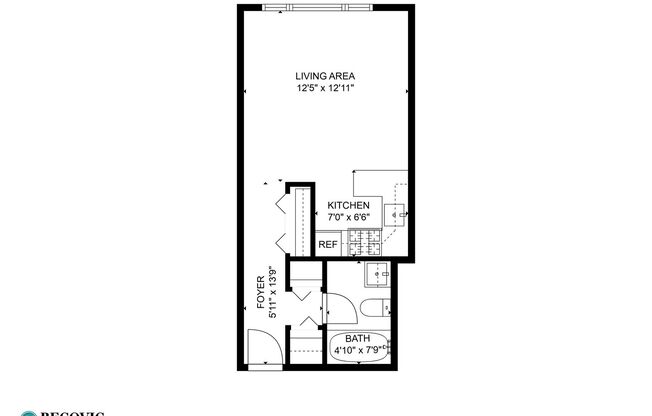 Studio, 1 bath, 298 sqft, $1,475, Unit 542