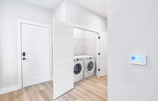Enjoy the convenience of an in-home, full-size washer and dryer.