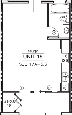 Studio, 1 bath, 282 sqft, $1,950, Unit Apt. 216