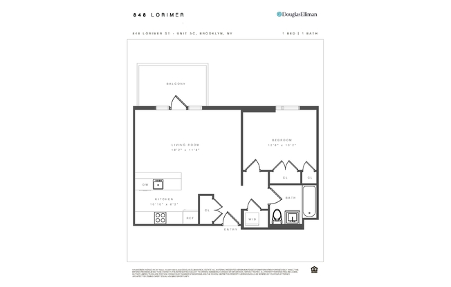 1 bed, 1 bath, $6,395, Unit 5C