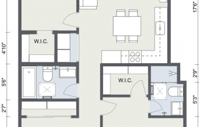 3 beds, 2 baths, 975 sqft, $3,695, Unit 4820-3