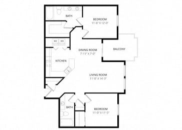 2 beds, 2 baths, 998 sqft, $1,475