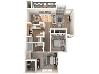 2 beds, 1 bath, 856 sqft, $1,210