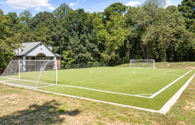 the soccer field on the property is available for tenants to use at View at Lake Lynn, North Carolina