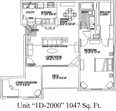 2 beds, 1 bath, 1,047 sqft, $1,217, Unit 07-301