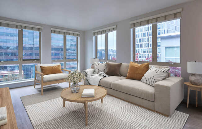 Living Room with Hard Surface Flooring