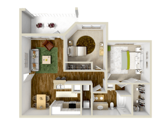 2 beds, 1 bath, 919 sqft, $1,612