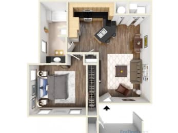 1 bed, 1 bath, 698 sqft, $1,055