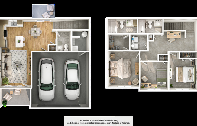 3 beds, 2.5 baths, 1,270 sqft, $1,800, Unit 2705-02
