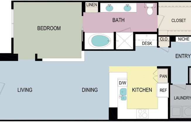 1 bed, 1 bath, 1,057 sqft, $3,602