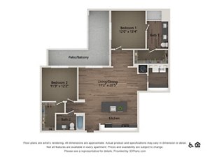 2 beds, 2 baths, 1,248 sqft, $2,650