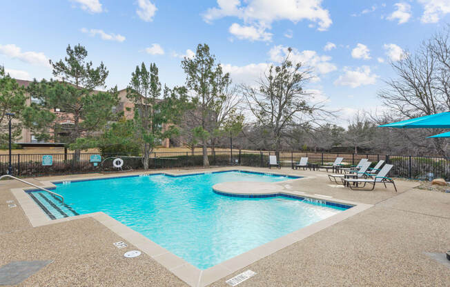 our apartments have a resort style pool and patio