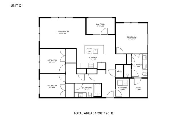 3 beds, 2 baths, 1,385 sqft, $2,430