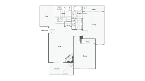 2 beds, 1 bath, 815 sqft, $2,650