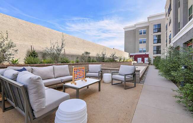 Outdoor Seating Area at The Huntington Luxury Apartments in Duarte CA